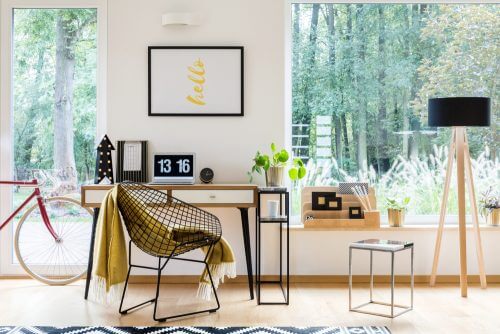 bright and comfortable home office